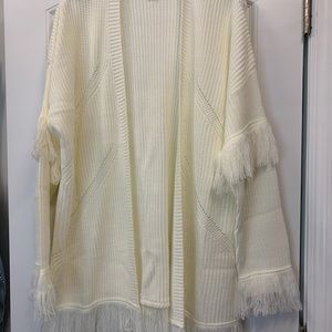 Pink Lily Fringe Cardigan Sweater NWOT size Small